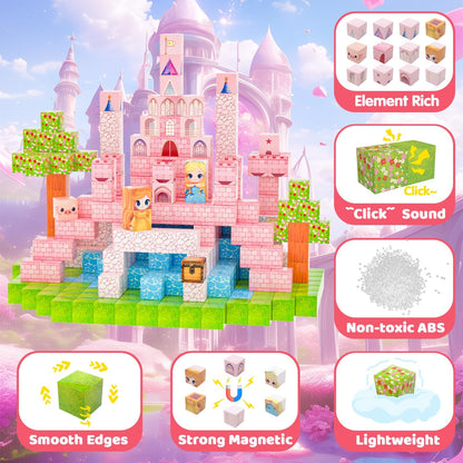 Magnetic Blocks Building Toys for Kids, 48 PCS Magnetic Blocks for Kids Ages 4-8, Magnet Cubes, STEM Sensory Toys for Boys & Girls, Christmas Birthday Gifts for Kid Ages 3+